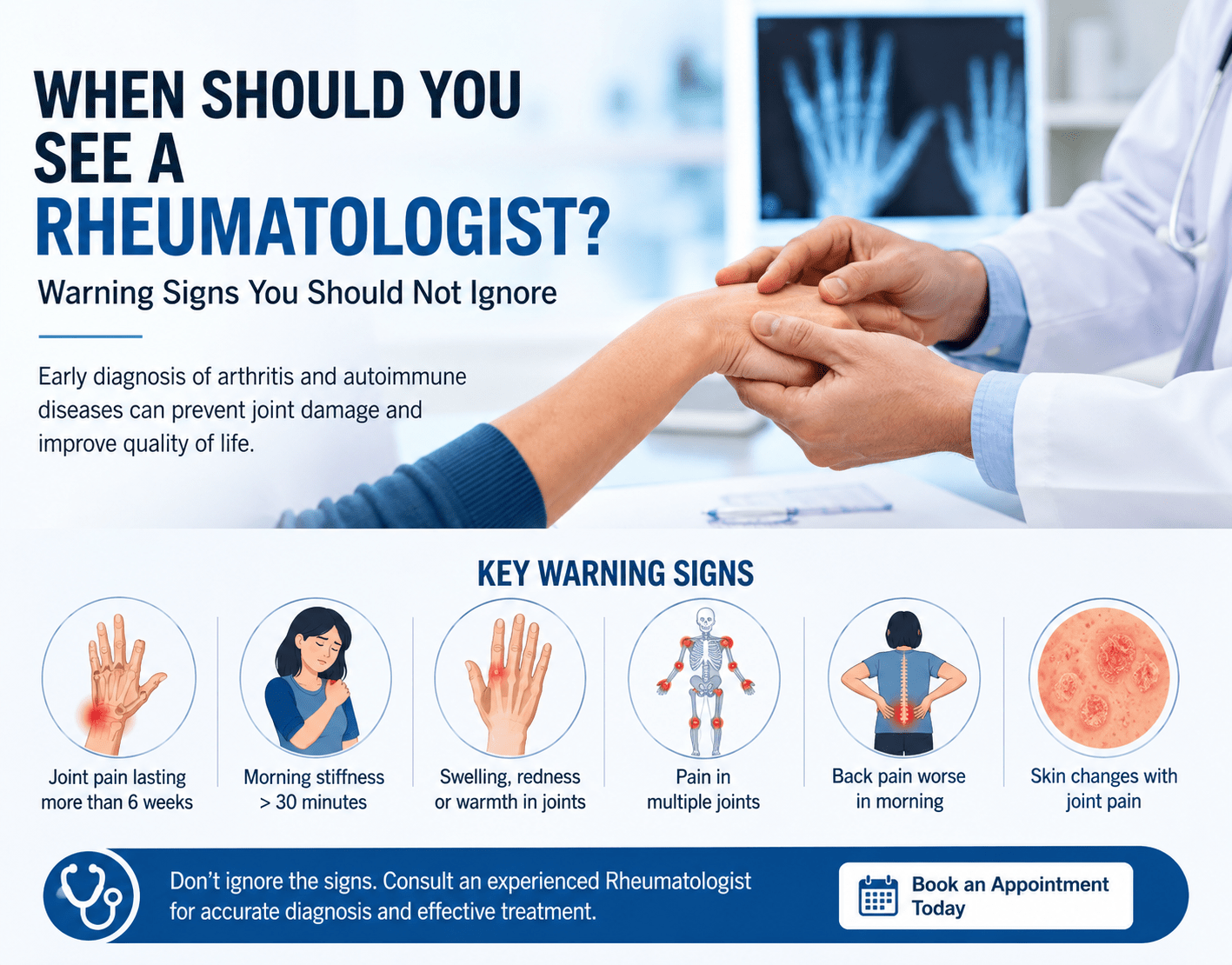 Rheumatologist examining patient with joint pain and arthritis symptoms in Mumbai clinic