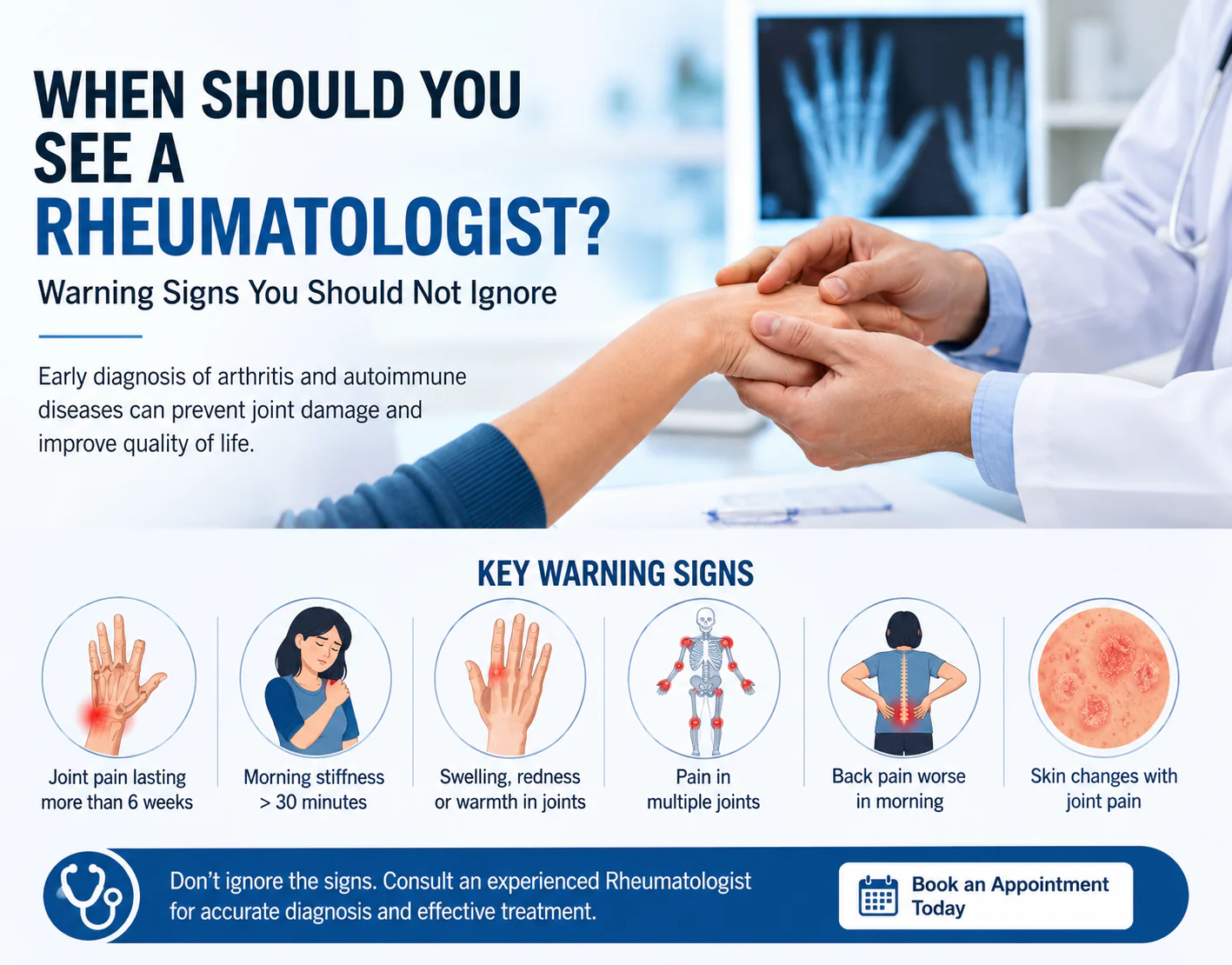 Rheumatologist examining patient with joint pain and arthritis symptoms in Mumbai clinic