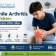 Child with knee pain showing early signs of juvenile arthritis, including joint swelling, morning stiffness, and mobility problems.