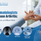 Rheumatologist examining a patient’s joint while reviewing arthritis blood test and imaging results