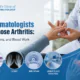 Rheumatologist examining a patient’s joint while reviewing arthritis blood test and imaging results